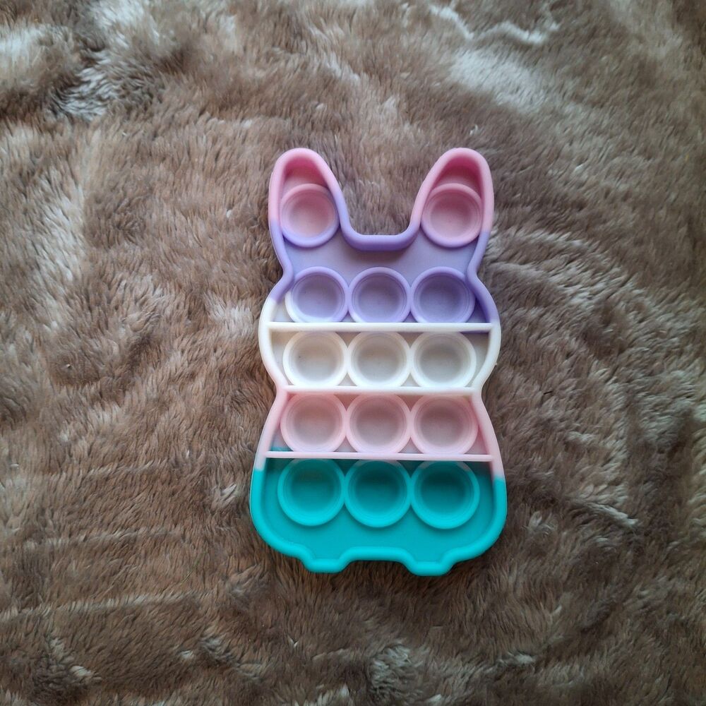 x3 Large Pop-It Fidget Bundle - Blue & Green Dinosaur, Letters, Pink Bunny - Picture 7 of 7